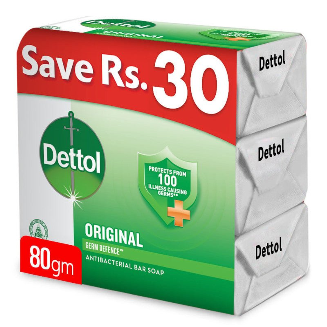 DETTOL SOAP ORIGINAL 90G 3s